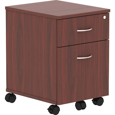Lorell Relevance Series 2-Drawer Vertical File Cabinet, 15.8" x 19.9" x 22.9", Mahogany LLR16216